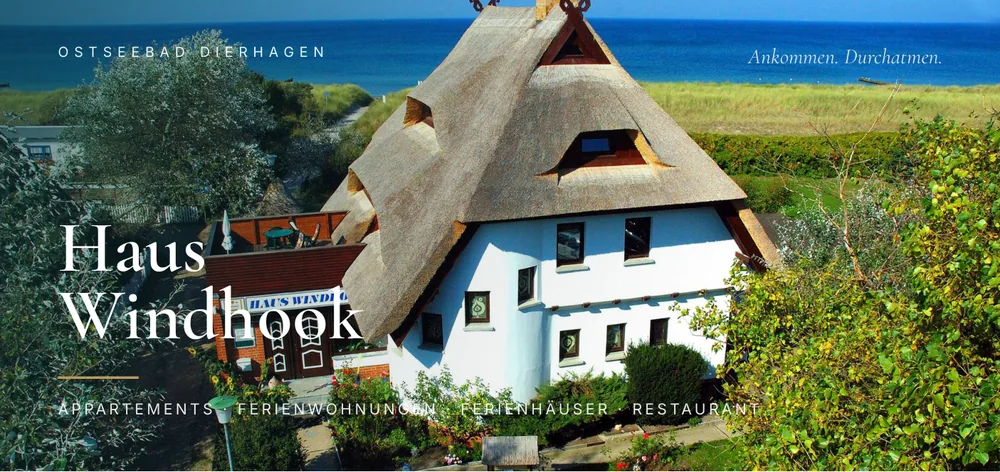 Titelseite des Haus-Windhook-Prospekts