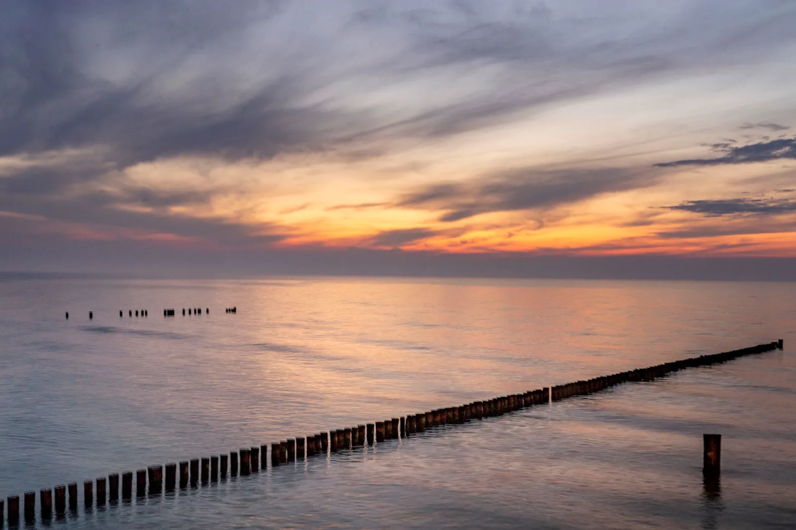 Sonnenuntergang über der Ostsee bei Dierhagen